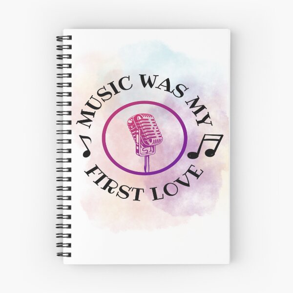 Item preview, Music was my first love - Microphone Circle purple / black designed and sold by LiskoDesign.