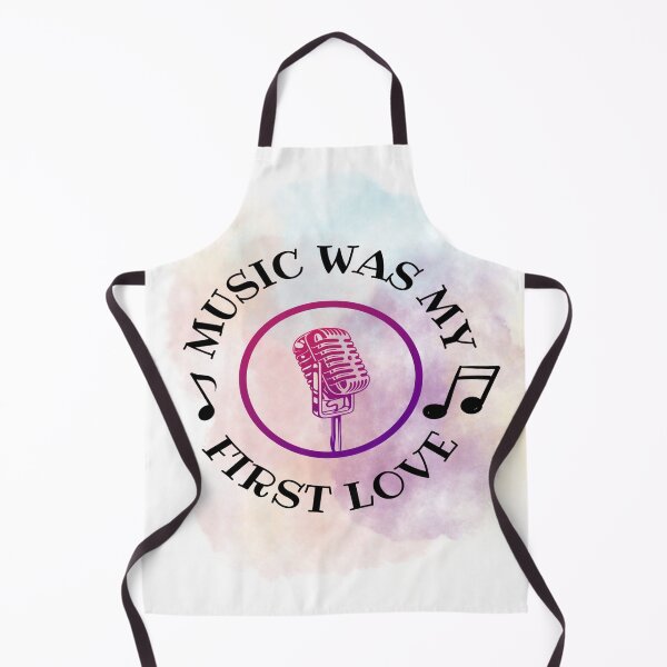 Item preview, Music was my first love - Microphone Circle purple / black designed and sold by LiskoDesign.