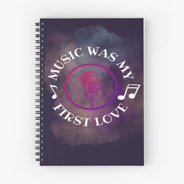 Item preview, Music was my first love - microphone circle purple / white designed and sold by LiskoDesign.