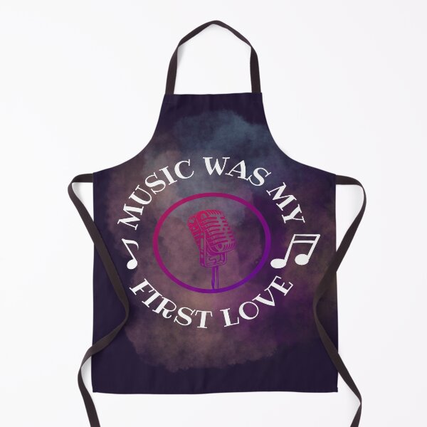 Item preview, Music was my first love - microphone circle purple / white designed and sold by LiskoDesign.