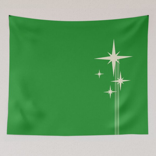 Item preview, 1950s Atomic Age Retro Starbursts on Green designed and sold by kierkegaard.