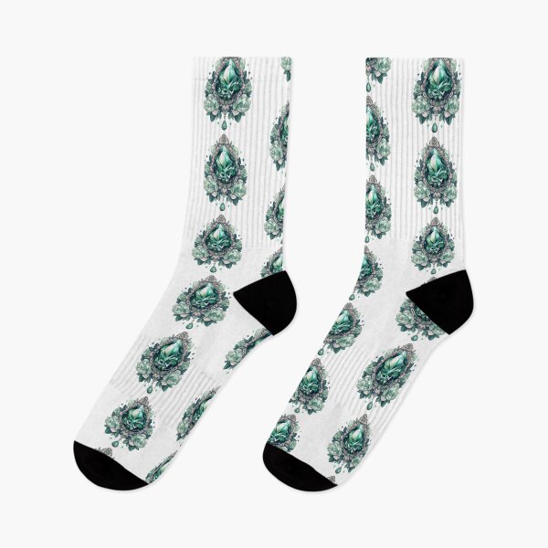 Item preview, May birthstone Emerald jewels with flowers designed and sold by MendaciousMina.