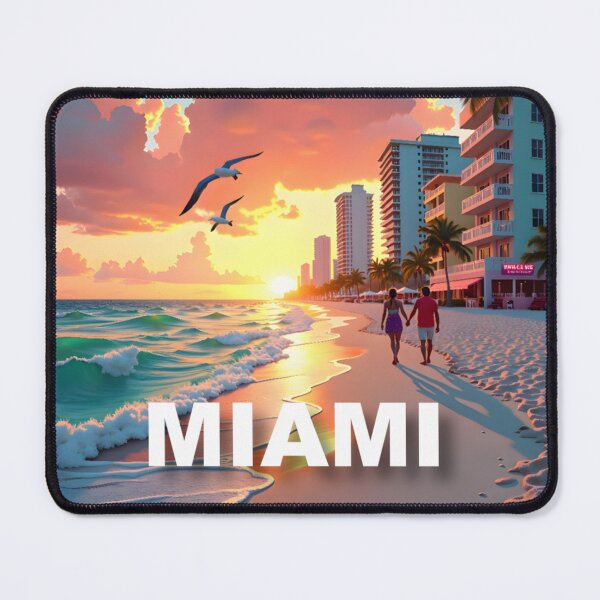 Item preview, Miami Skyline Bliss - Beachfront designed and sold by nhk999.