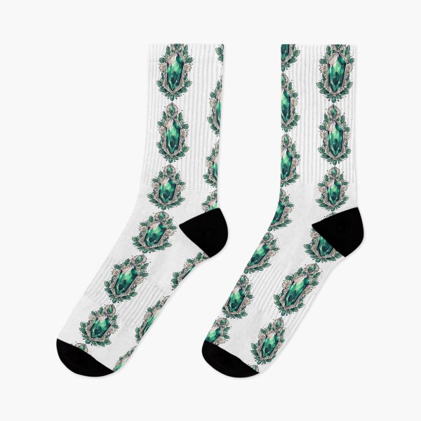 Item preview, May birthstone Emerald jewels with flowers designed and sold by MendaciousMina.