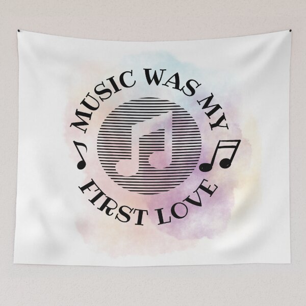 Item preview, Music was my first love - Music Note Black designed and sold by LiskoDesign.