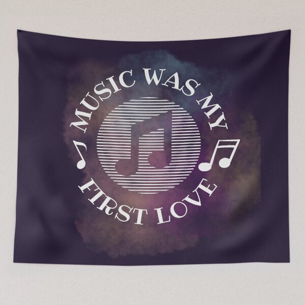Item preview, Music was my first love - Music Note white designed and sold by LiskoDesign.
