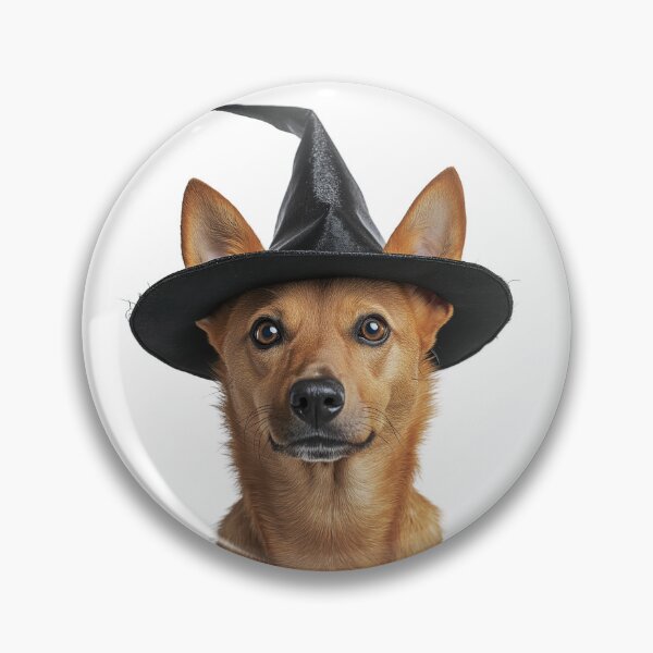 Item preview, Canaan Dog Wearing Halloween Witch Hat designed and sold by LazyOwlStore.