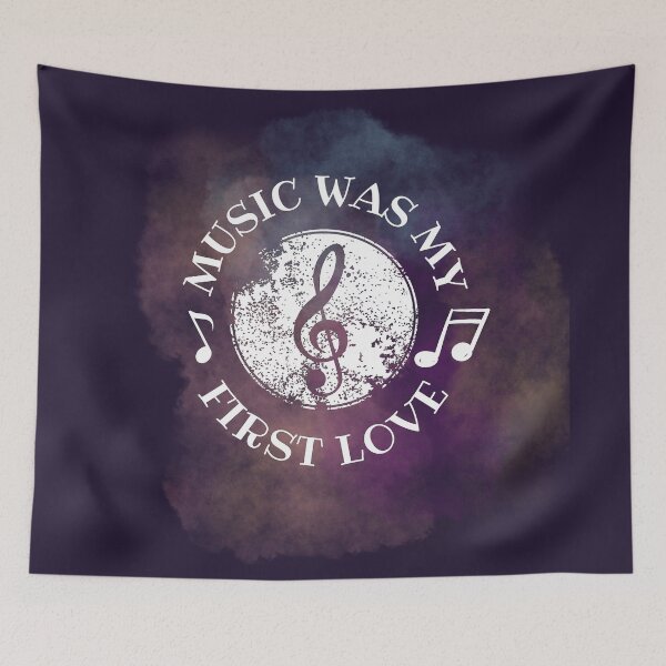 Item preview, Music was my first love - white clef designed and sold by LiskoDesign.