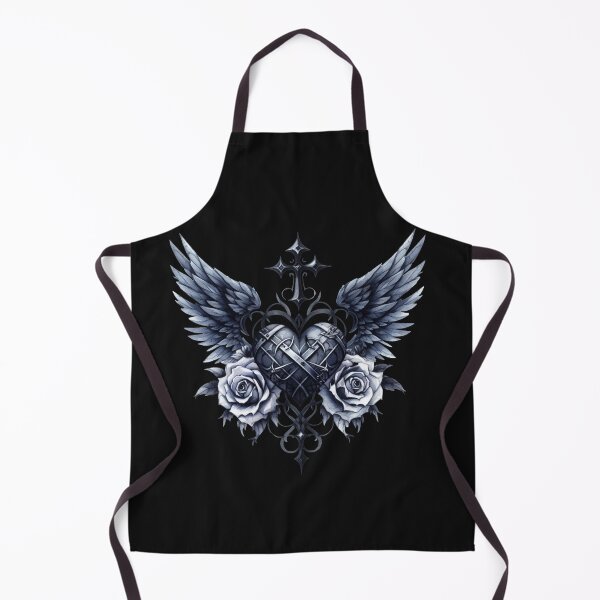 Item preview, dark-gothic design (heart with cross wings and roses) designed and sold by RWT-Design.