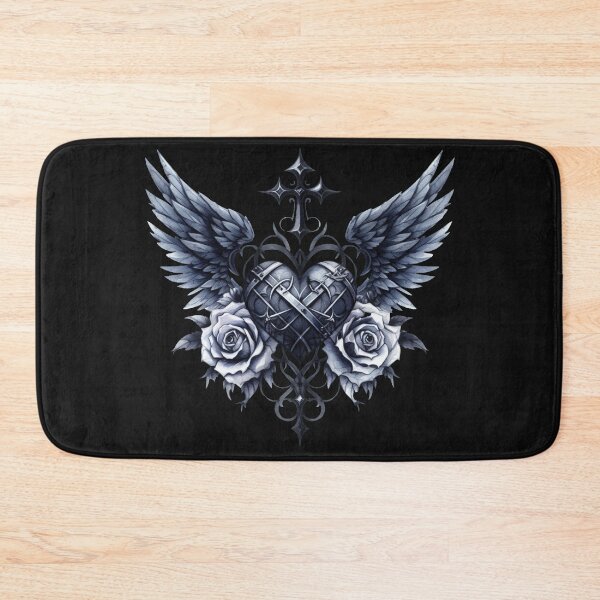 Item preview, dark-gothic design (heart with cross wings and roses) designed and sold by RWT-Design.