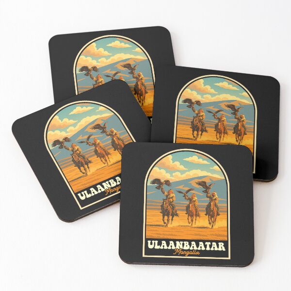 Item preview, Ulaanbaatar Mongolia Eagle Hunters Vintage Travel Design designed and sold by JackCurtis1991.