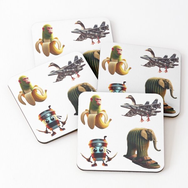 Item preview, Italian brainrot sticker pack of 4 designed and sold by vyascreations.