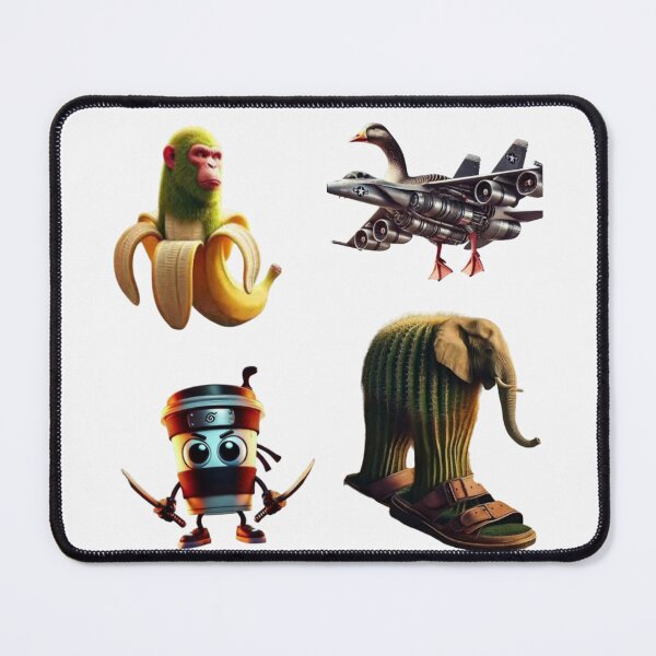 Item preview, Italian brainrot sticker pack of 4 designed and sold by vyascreations.