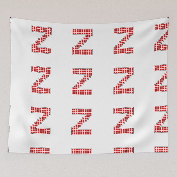 Item preview, Uppercase Z - Red Pixel Block Character designed and sold by PixelGlyphs.