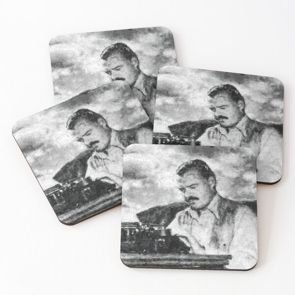 Item preview, Hemingway at his typewriter designed and sold by stevepaint.