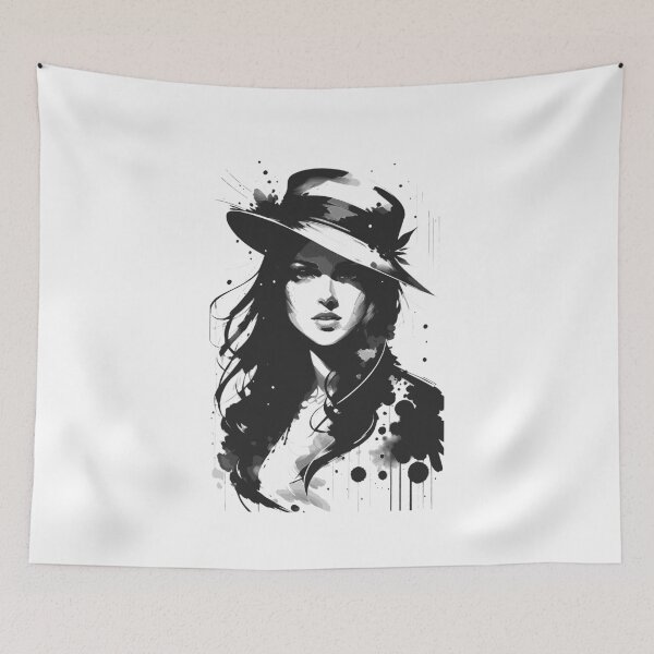 Item preview, Alluring Ink: The Enchanting Girl in Black & White designed and sold by Pickmash.