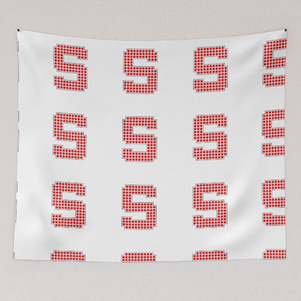 Item preview, Uppercase S - Red Pixel Block Character designed and sold by PixelGlyphs.