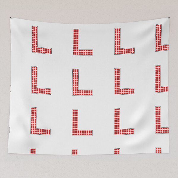 Item preview, Uppercase L - Red Pixel Block Character designed and sold by PixelGlyphs.