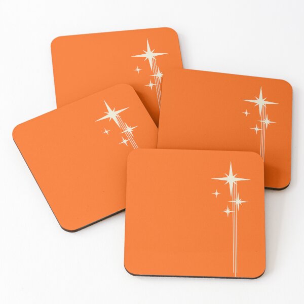 Item preview, 1950s Atomic Age Retro Starbursts on Orange designed and sold by kierkegaard.