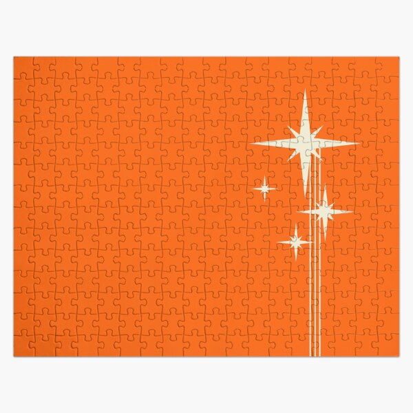 Item preview, 1950s Atomic Age Retro Starbursts on Orange designed and sold by kierkegaard.