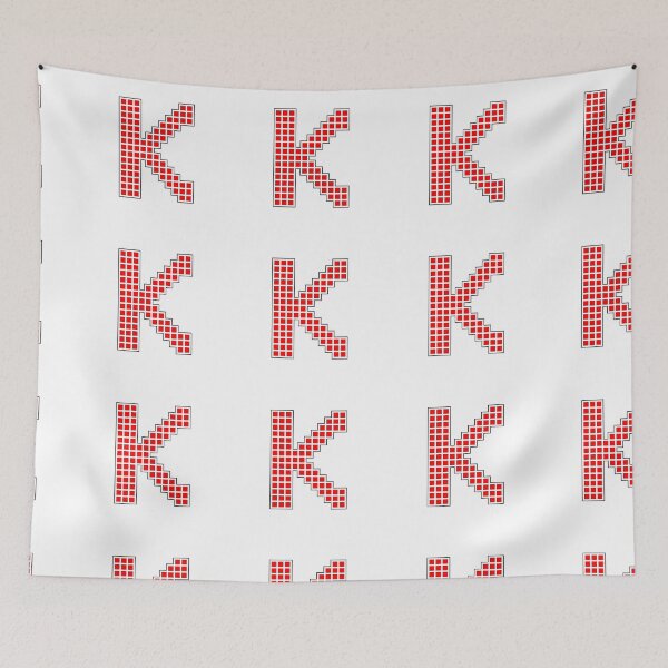 Item preview, Uppercase K - Red Pixel Block Character designed and sold by PixelGlyphs.