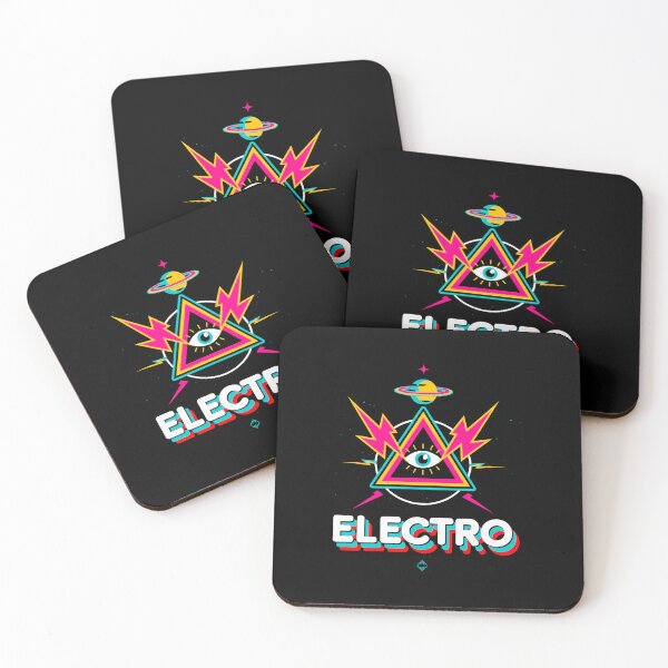 Item preview, Electro DJs T-Shirt. 80s Synthwave Eye Triangle & Lightning Design designed and sold by paulo silveira.