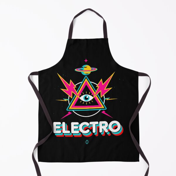 Item preview, Electro DJs T-Shirt. 80s Synthwave Eye Triangle & Lightning Design designed and sold by paulo silveira.
