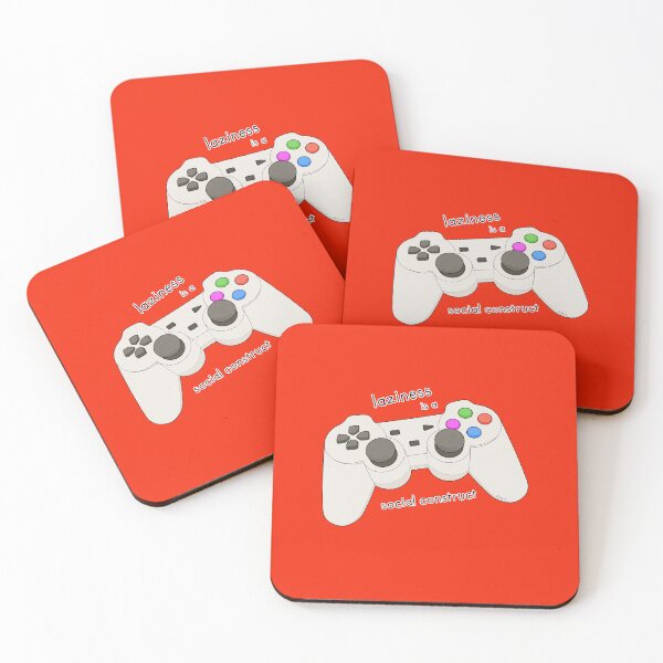Item preview, Laziness is a social construct (red background) designed and sold by Chiara Filincieri.