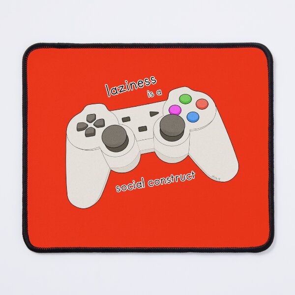Item preview, Laziness is a social construct (red background) designed and sold by Chiara Filincieri.