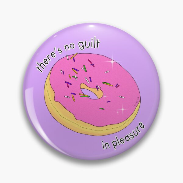 Item preview, There’s no guilt in pleasure - donut (purple background) designed and sold by Chiara Filincieri.