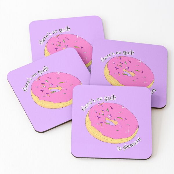 Item preview, There’s no guilt in pleasure - donut (purple background) designed and sold by Chiara Filincieri.