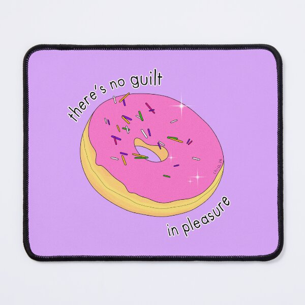 Item preview, There’s no guilt in pleasure - donut (purple background) designed and sold by Chiara Filincieri.