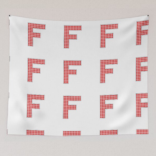 Item preview, Uppercase F - Red Pixel Block Character designed and sold by PixelGlyphs.
