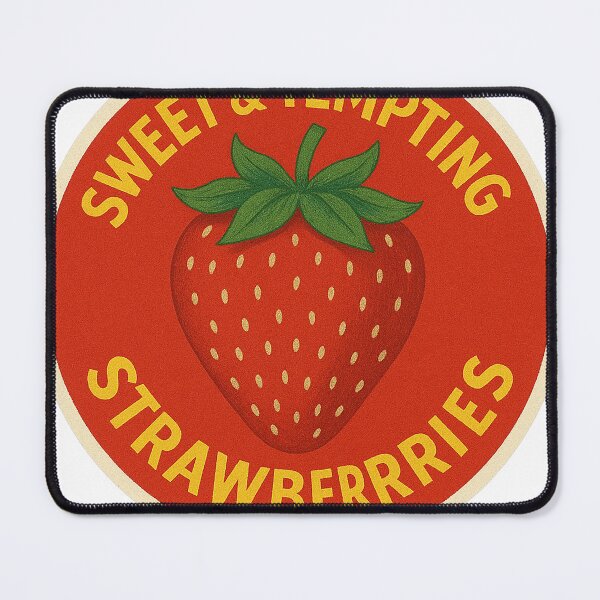Item preview, Retro Sweet Strawberries Fruit Label Design designed and sold by weirdfishes123.