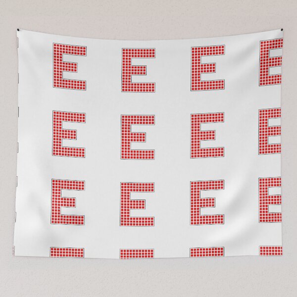 Item preview, Uppercase E - Red Pixel Block Character designed and sold by PixelGlyphs.