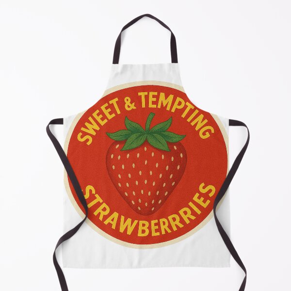Item preview, Retro Sweet Strawberries Fruit Label Design designed and sold by weirdfishes123.