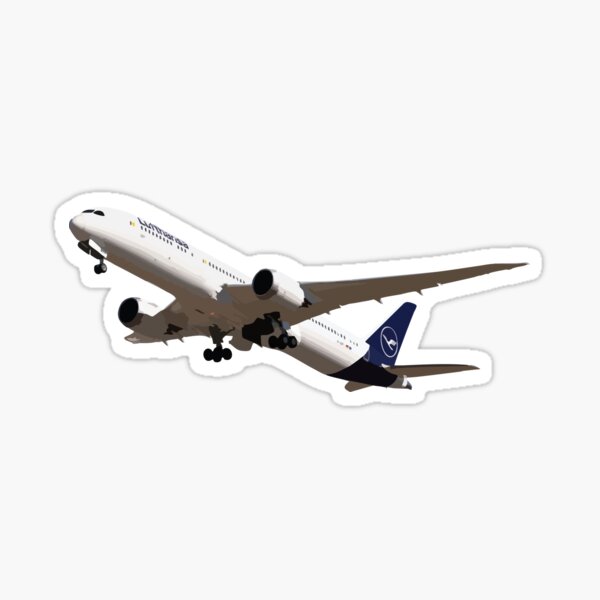 Item preview, Luft Airlines 787 Dreamliner Plane Abstract Illustration designed and sold by AddiK-Art.