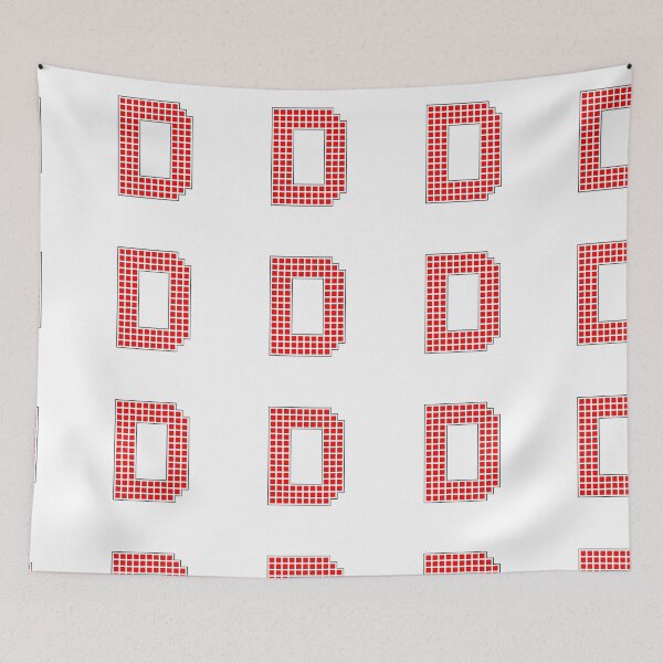 Item preview, Uppercase D - Red Pixel Block Character designed and sold by PixelGlyphs.