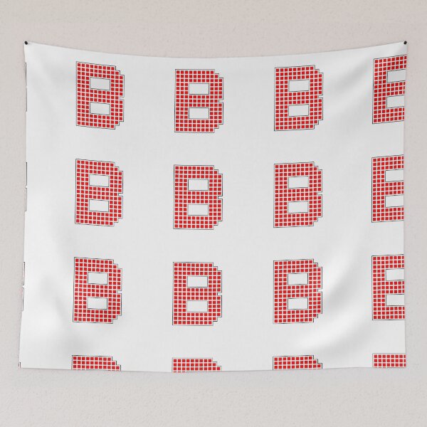 Item preview, Uppercase B - Red Pixel Block Character designed and sold by PixelGlyphs.