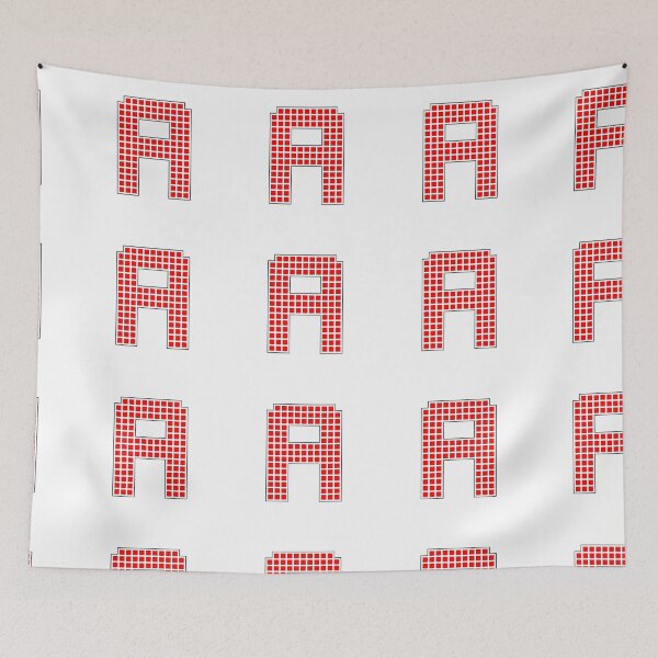 Item preview, Uppercase A - Red Pixel Block Character designed and sold by PixelGlyphs.