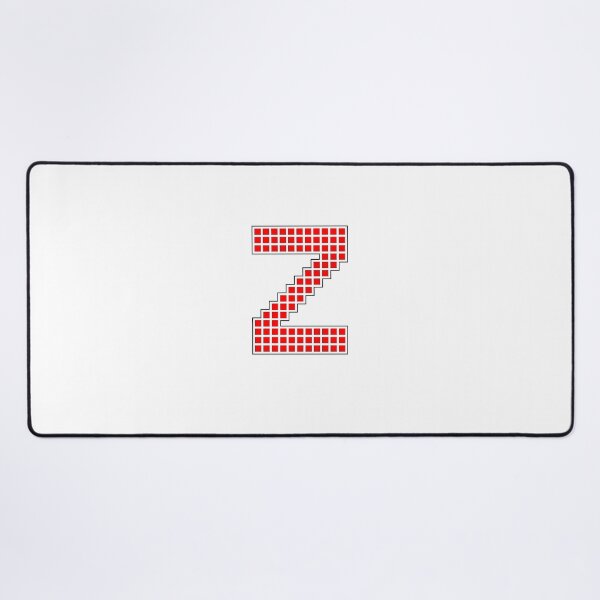 Artikelvorschau, Großbuchstabe Z – Roter Pixelblock entworfen und verkauft von PixelGlyphs.