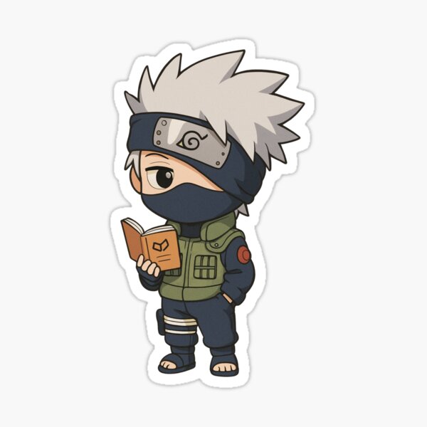 Item preview, Chibi Kakashi Hatake – Peekaboo Ninja with a Book designed and sold by ColorSplash123.