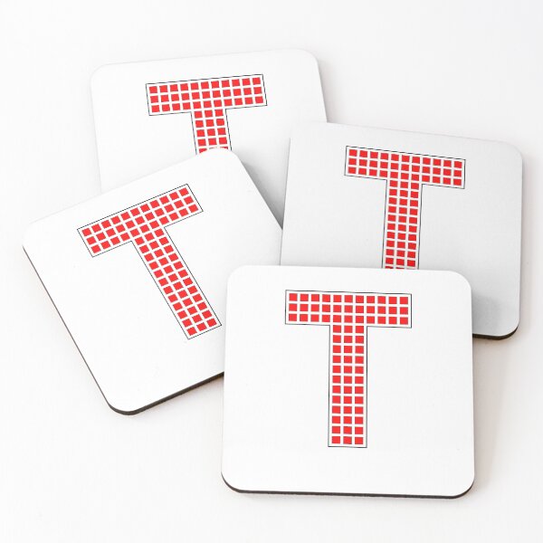 Item preview, Uppercase T - Red Pixel Block Character designed and sold by PixelGlyphs.