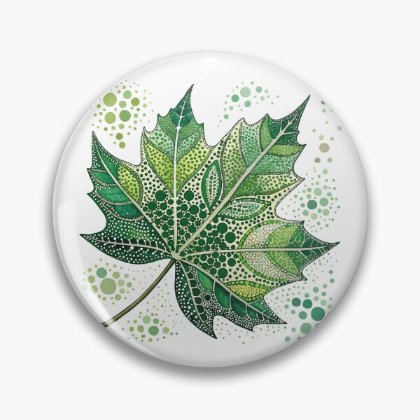 Item preview, Green Leaf Dot Art | Botanical Mandala Style Nature Design designed and sold by PnrArtDesign.