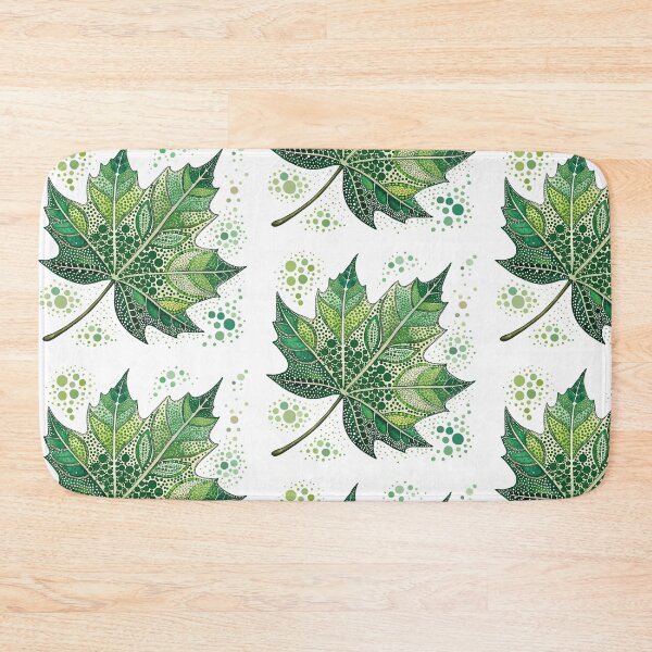 Item preview, Green Leaf Dot Art | Botanical Mandala Style Nature Design designed and sold by PnrArtDesign.