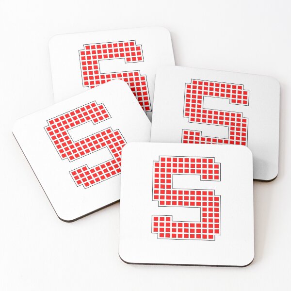 Item preview, Uppercase S - Red Pixel Block Character designed and sold by PixelGlyphs.