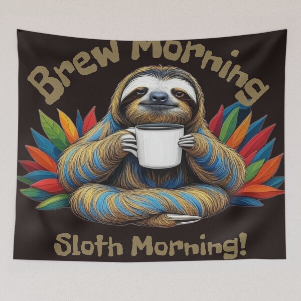 Item preview, Brew Morning, Sloth Morning designed and sold by adamlach88.