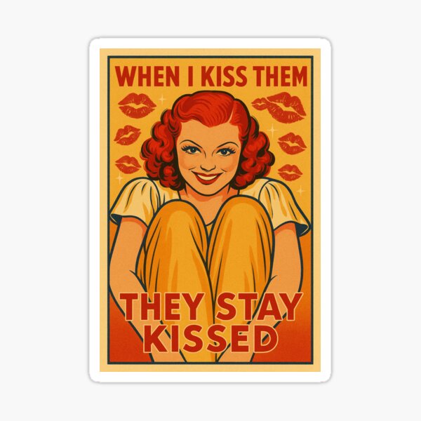 When I Kiss Them They Stay Kissed ~ Jean Harlow Sticker