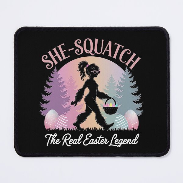 Item preview, She-Squatch Easter Legend – Funny Feminine Bigfoot with Eggs designed and sold by love3617.