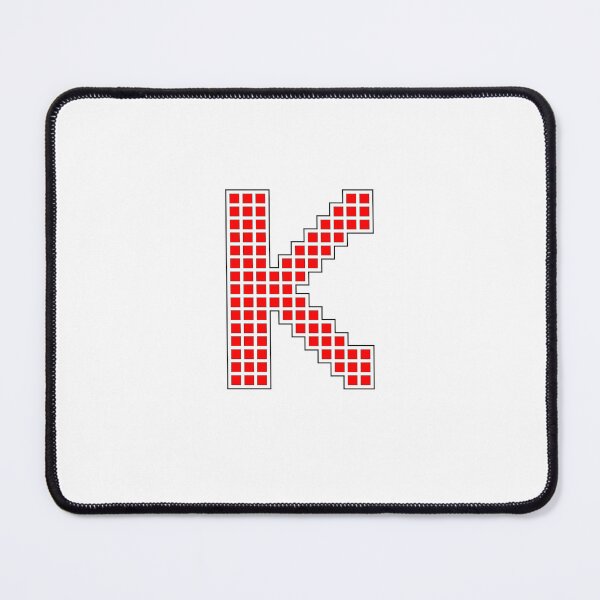 Item preview, Uppercase K - Red Pixel Block Character designed and sold by PixelGlyphs.